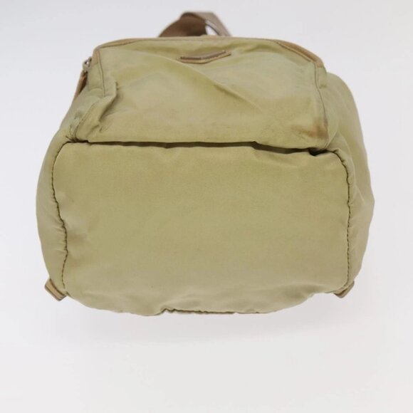 PRADA Backpack Nylon Khaki Silver Auth 98100 - Picture 5 of 16